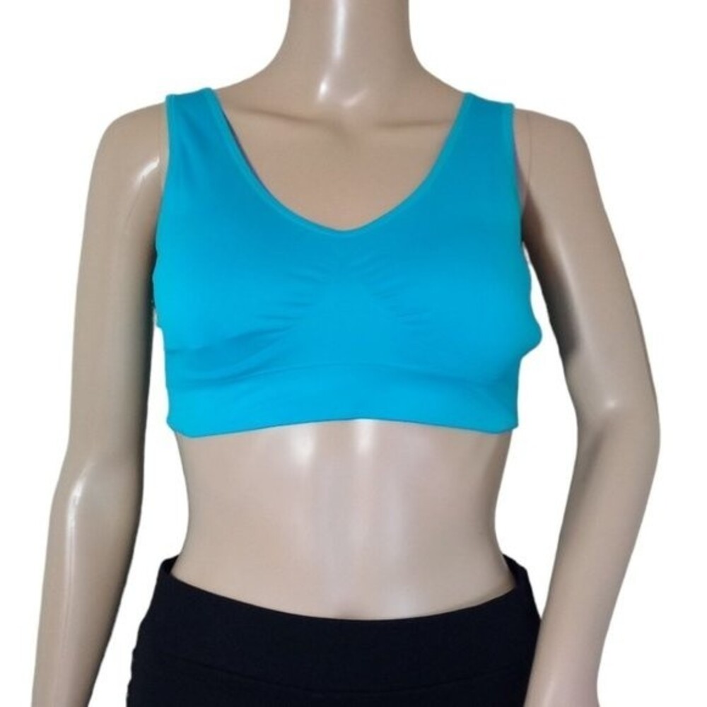 GENIE BRA REMOVABLE PADS WIRELESS WIRE-FREE TURQUOISE BRA